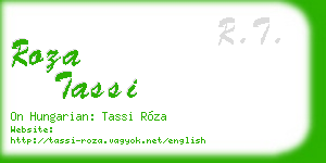 roza tassi business card